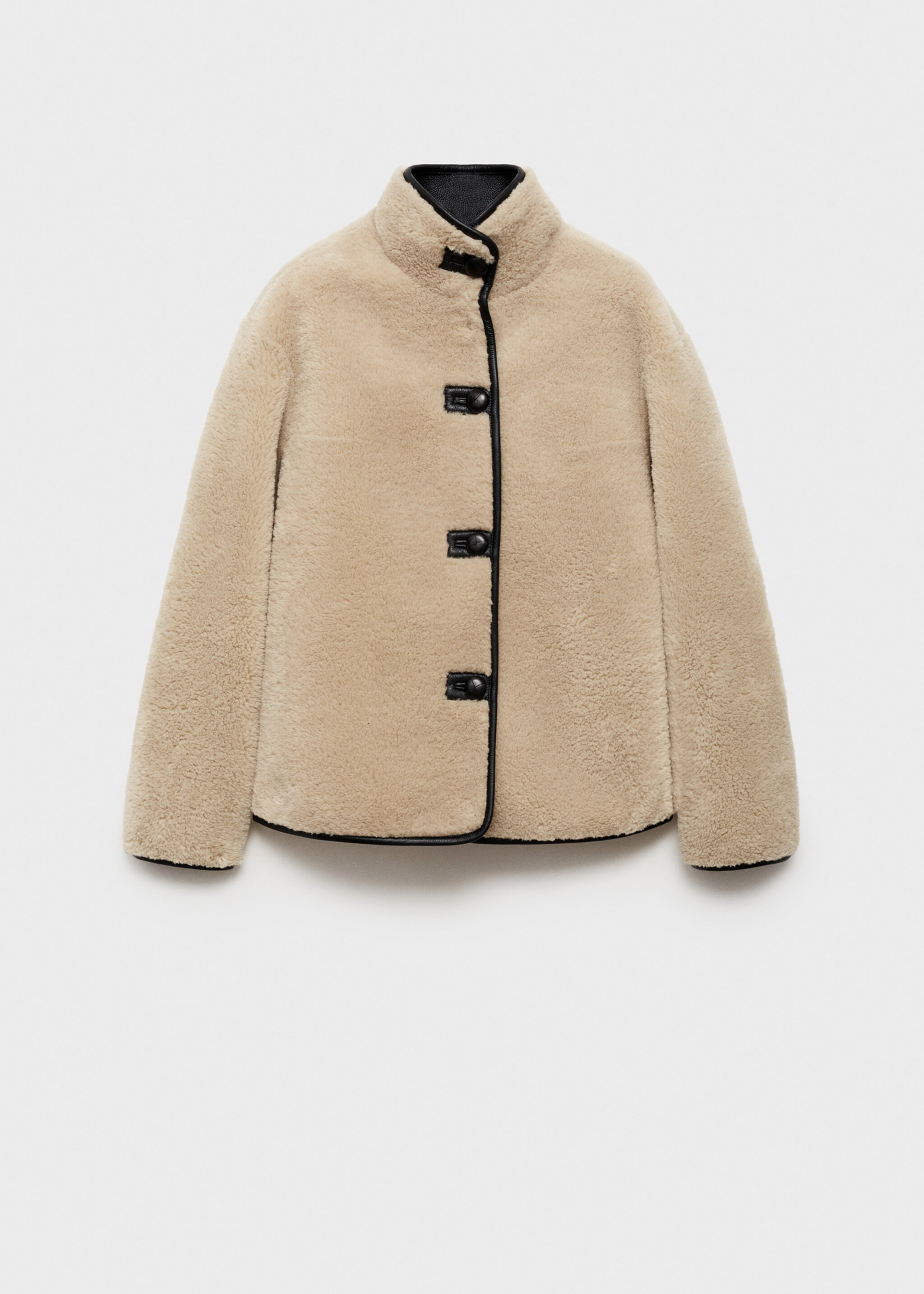 Fur-effect coat with appliqués - Women | MANGO Canada | Mango Canada