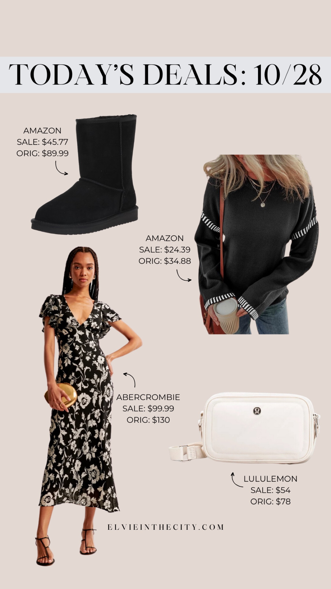 Today’s deals include Koolaburra by Ugg boots from Amazon, a crewneck sweater from Amazon (comes in several colors, and be sure to click the coupon for the full savings), a ruffle sleeve dress from Abercrombie, and a crossbody bag from Lululemon.

Ootd, fall dress, fall outfit, boots, wedding guest dress, Christmas party dress, fashion over 40

#LTKSaleAlert #LTKFindsUnder50 #LTKStyleTip
