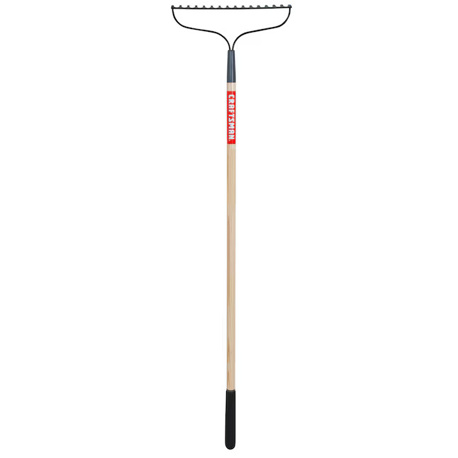 CRAFTSMAN 57.25-Inches L Wood -Handle Welded steel Garden Rake | Lowe's