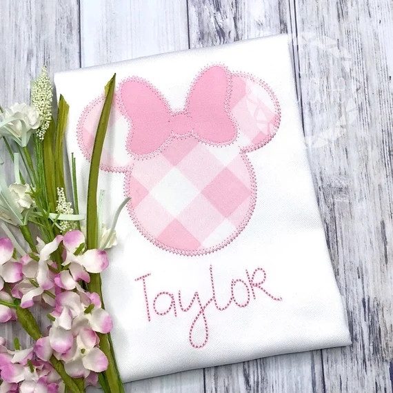Girl Disney Minnie Mouse Monogram Shirt / Minnie Mouse | Etsy | Etsy (US)