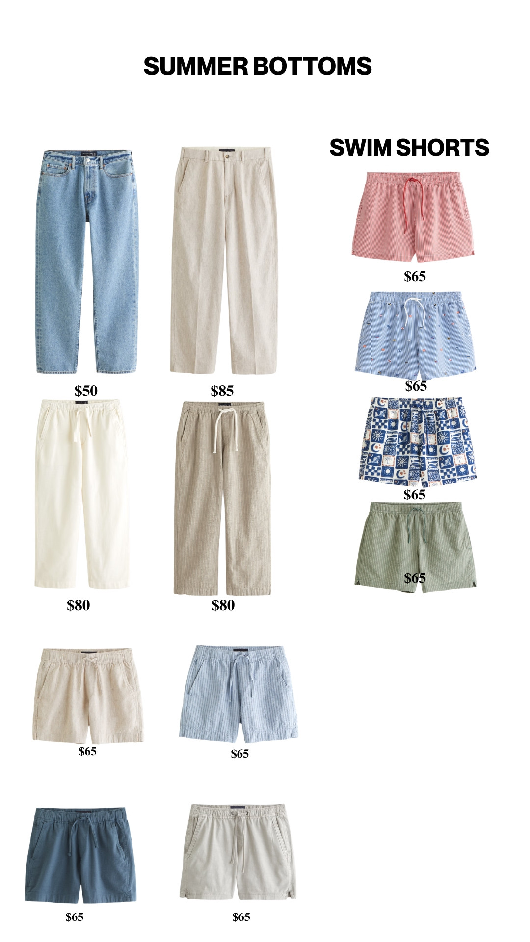 From everyday pants to swim shorts—these cover every summer situation. Build your rotation off this.

Hashtags:
#menswear #summerstyle #mensfashiontips #swimshorts #linenpants #mensoutfitideas #ltkstyle #capsulewardrobe #summerfitsmen

#LTKootd #LTKgrwm #LTKMens