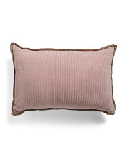 16x24 Ribbed Velvet Pillow With Chambray Flange | Home | Marshalls | Marshalls