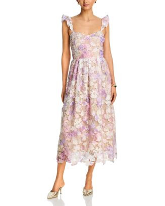 AQUA Lace Midi Dress - Exclusive | Bloomingdale's Women | Bloomingdale's (US)