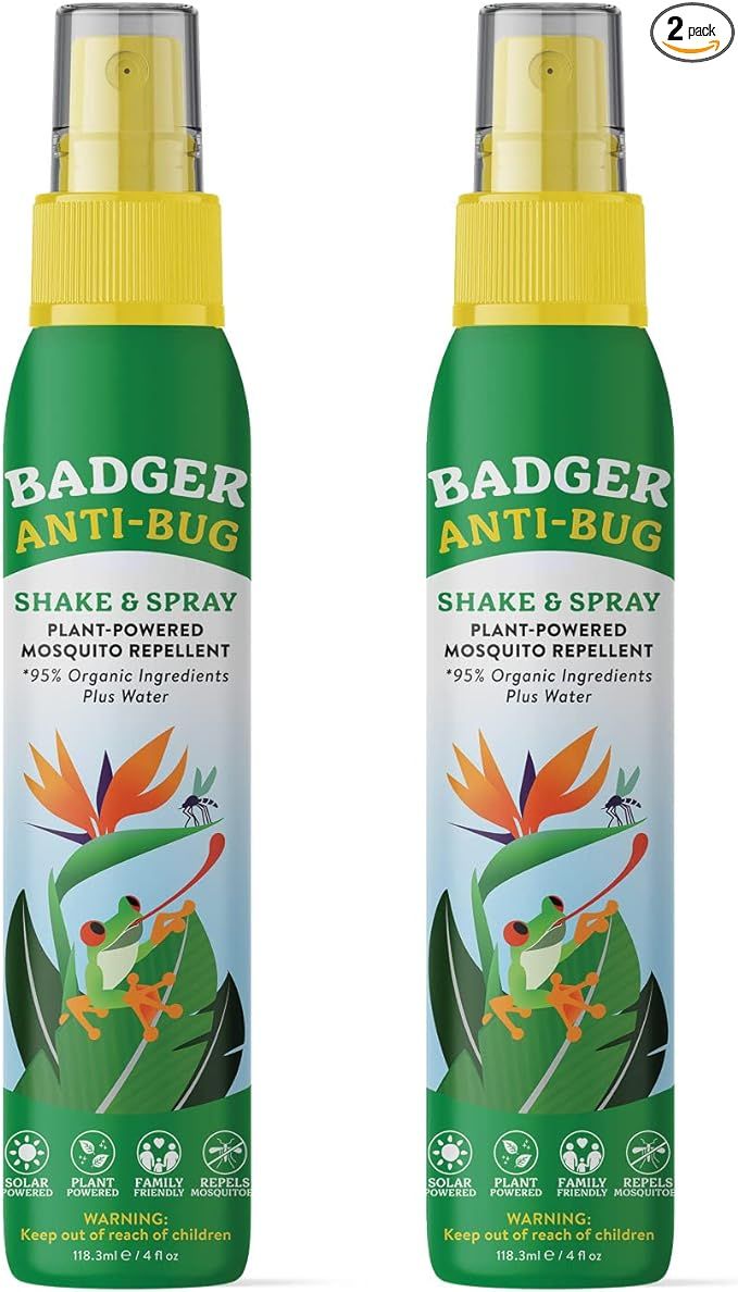 Badger Bug Spray, Non-DEET Mosquito Repellent with Citronella & Lemongrass, Natural Bug Spray for... | Amazon (US)