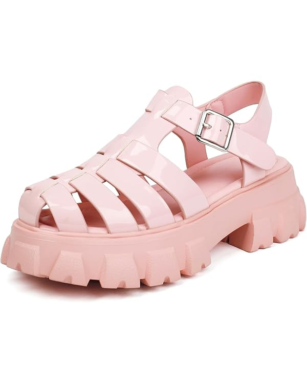 Women's Platform Sandals Chunky Flatform Closed Toe Fisherman Sandals | Amazon (US)