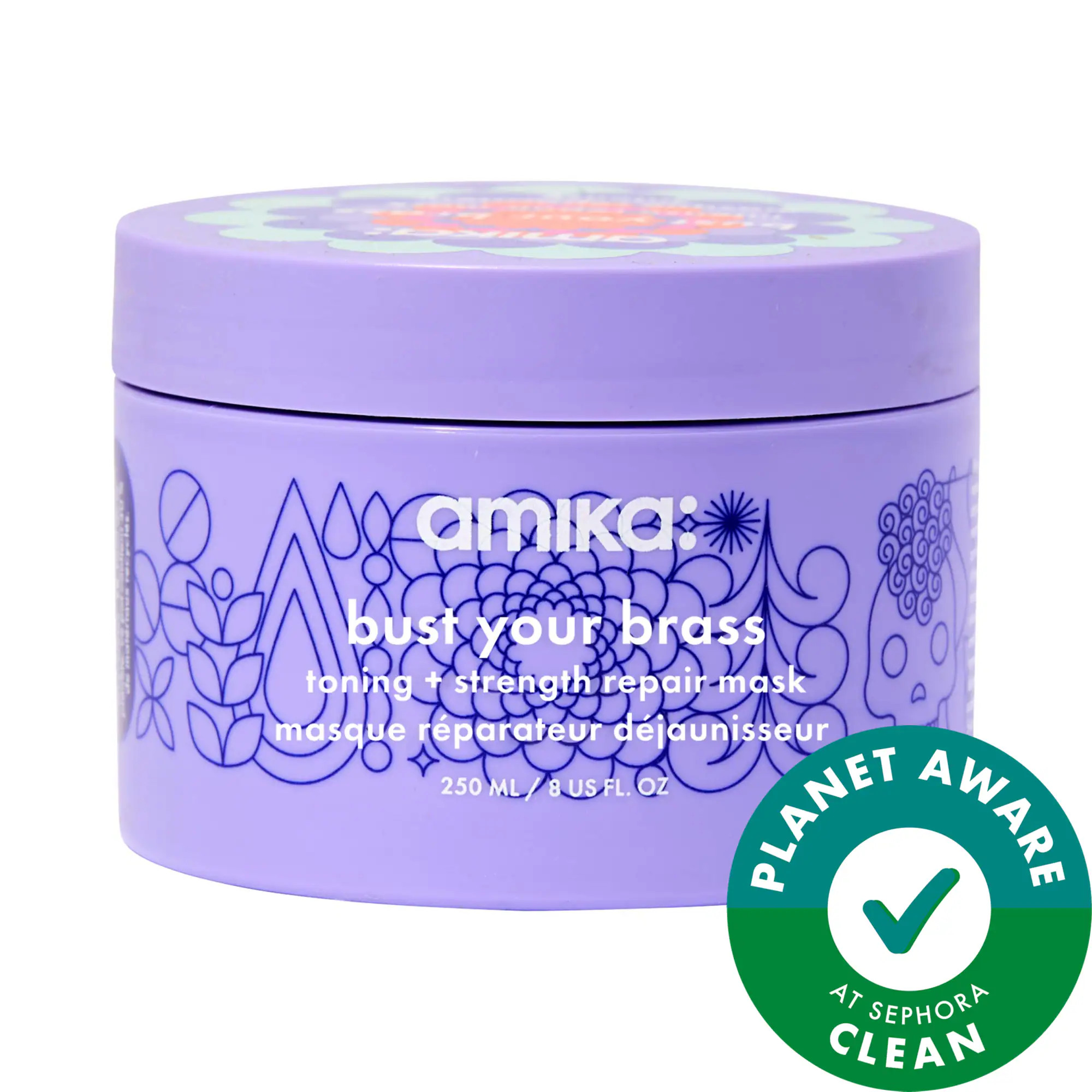 amika Bust Your Brass Toning + Strength Repair Mask 8 oz/ 250 ml | Sephora (US)