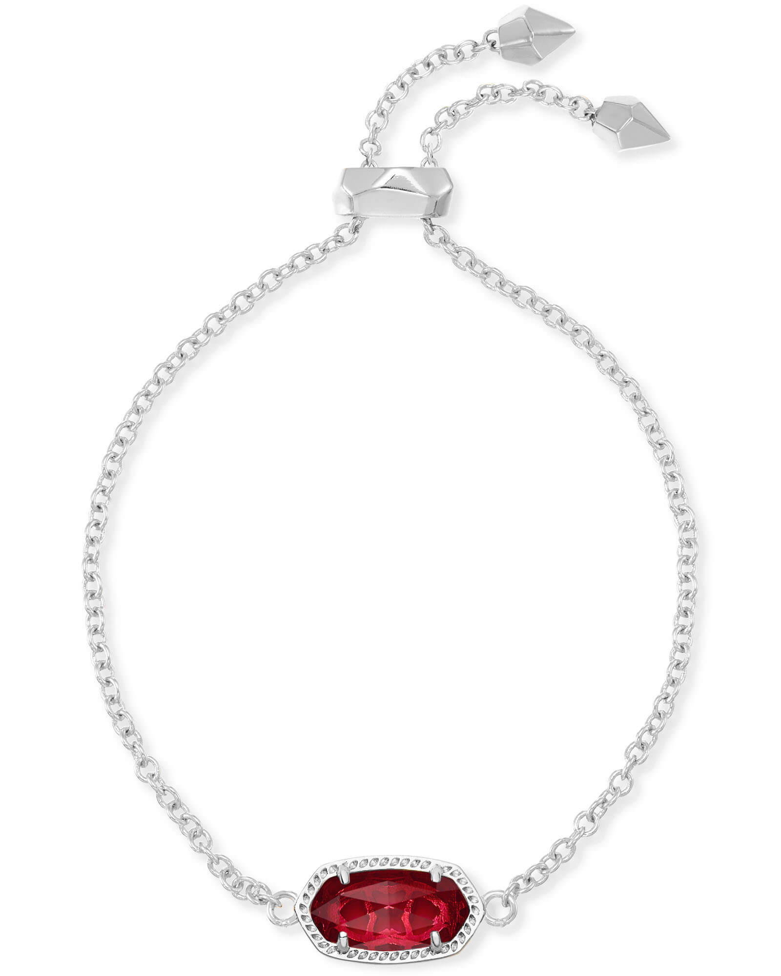 Elaina Silver Adjustable Chain Bracelet in Berry | Kendra Scott