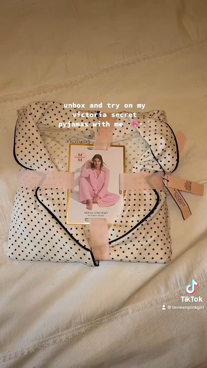 Victoria’s Secret polkadot pyjamas featured on my TikTok page lavieenpinkgirl :)