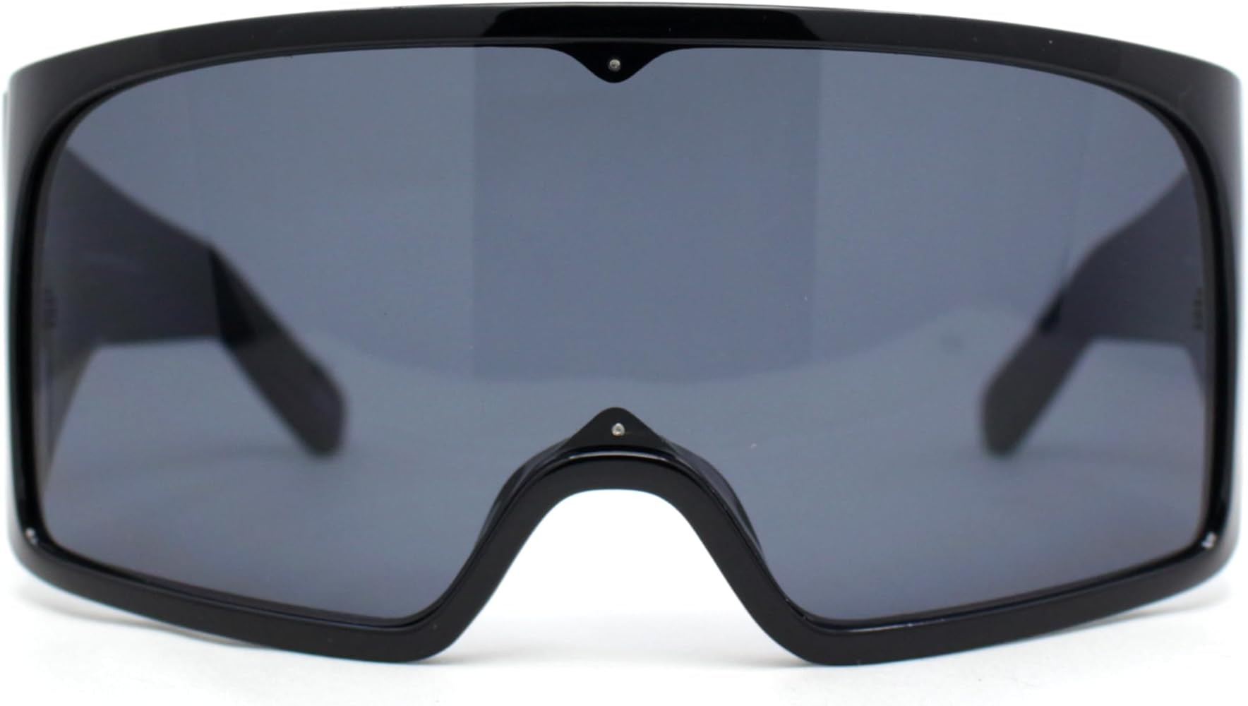 XL Oversized Shield Rectangle Super Thick Temple Plastic Sport Sunglasses | Amazon (US)