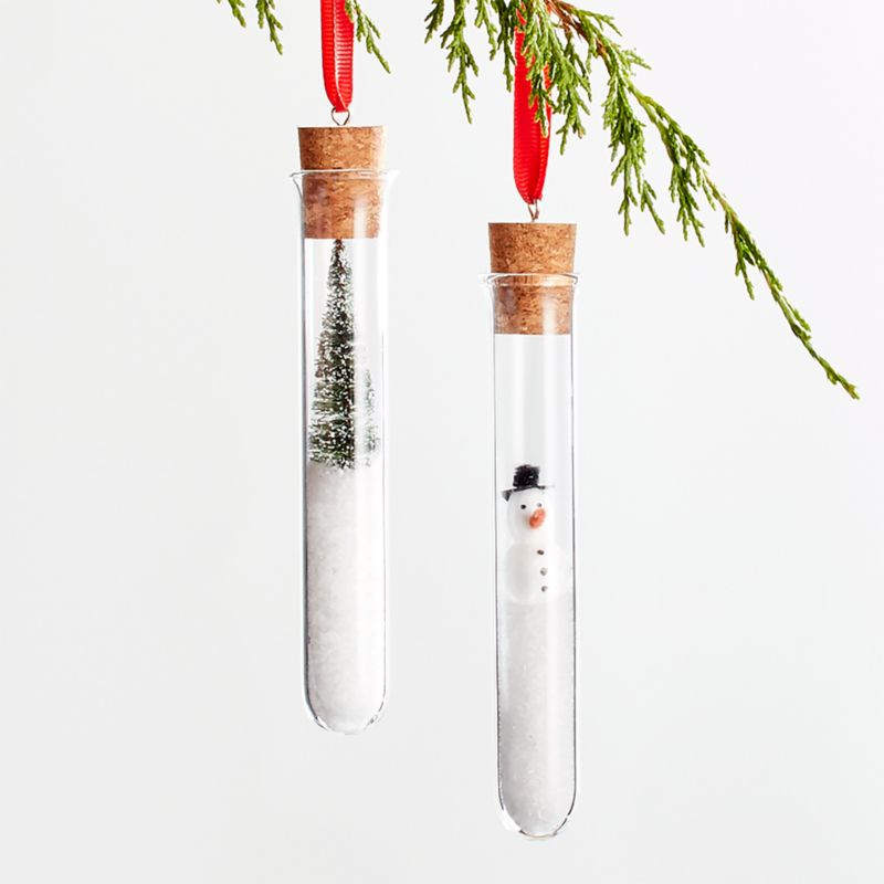 Glass Tube Ornaments | Crate and Barrel | Crate & Barrel