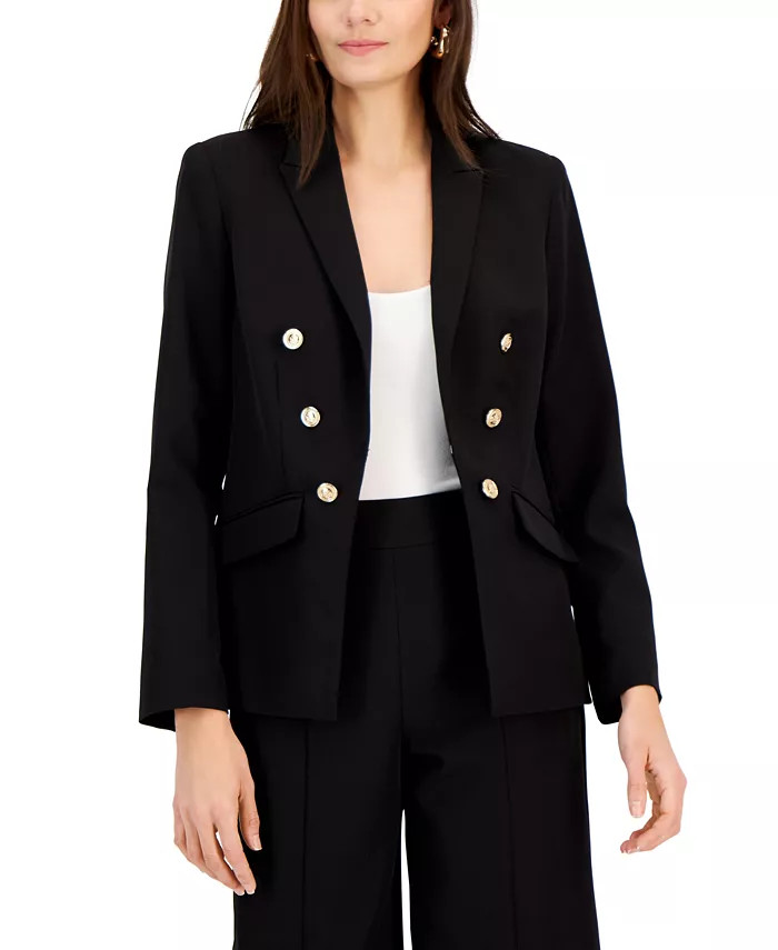 INC International Concepts Women's Double-Breasted Blazer, Created for Macy's & Reviews - Jackets... | Macys (US)