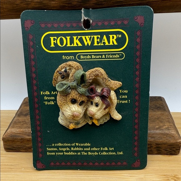 Boyds Bears Folkwear Alice & Emily Friendship Brooch Pin | Poshmark