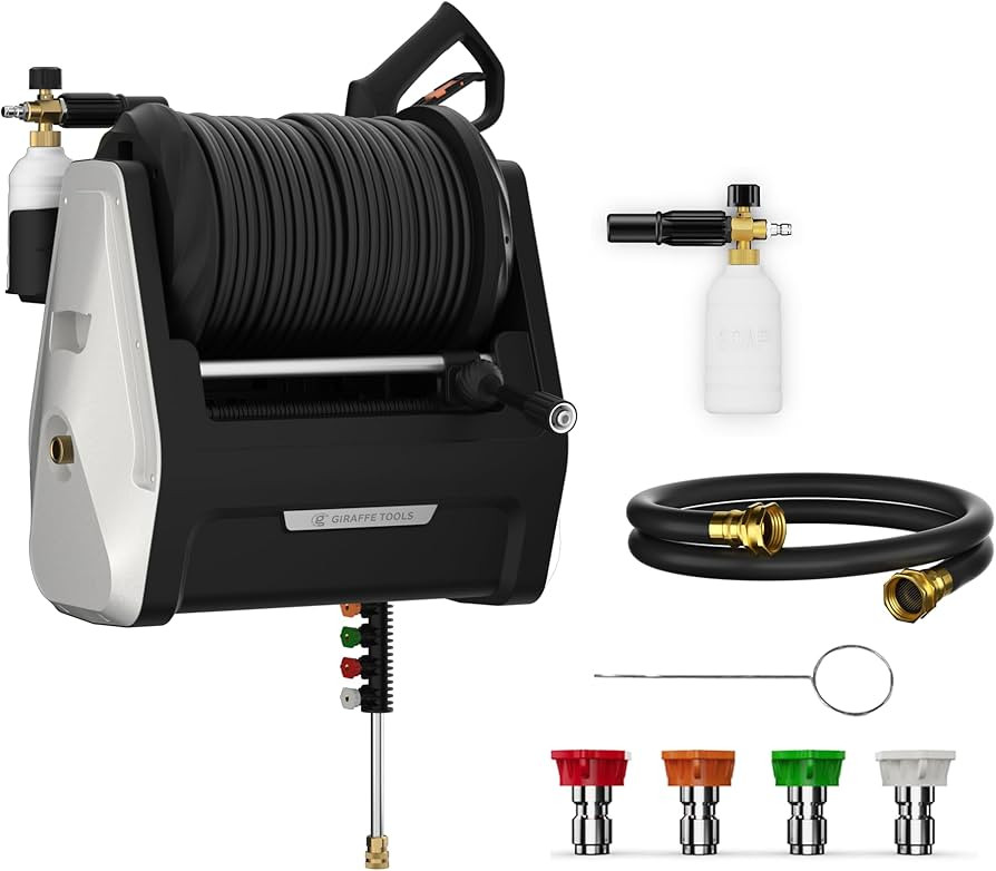 Giraffe Tools Grandfalls Pressure Washer, Electric Wall Mount Pressure Washer with Reel, Power Wa... | Amazon (US)