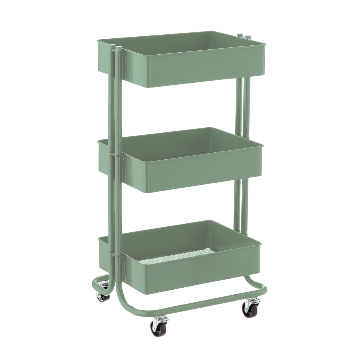 3-Tier Rolling Cart | The Container Store