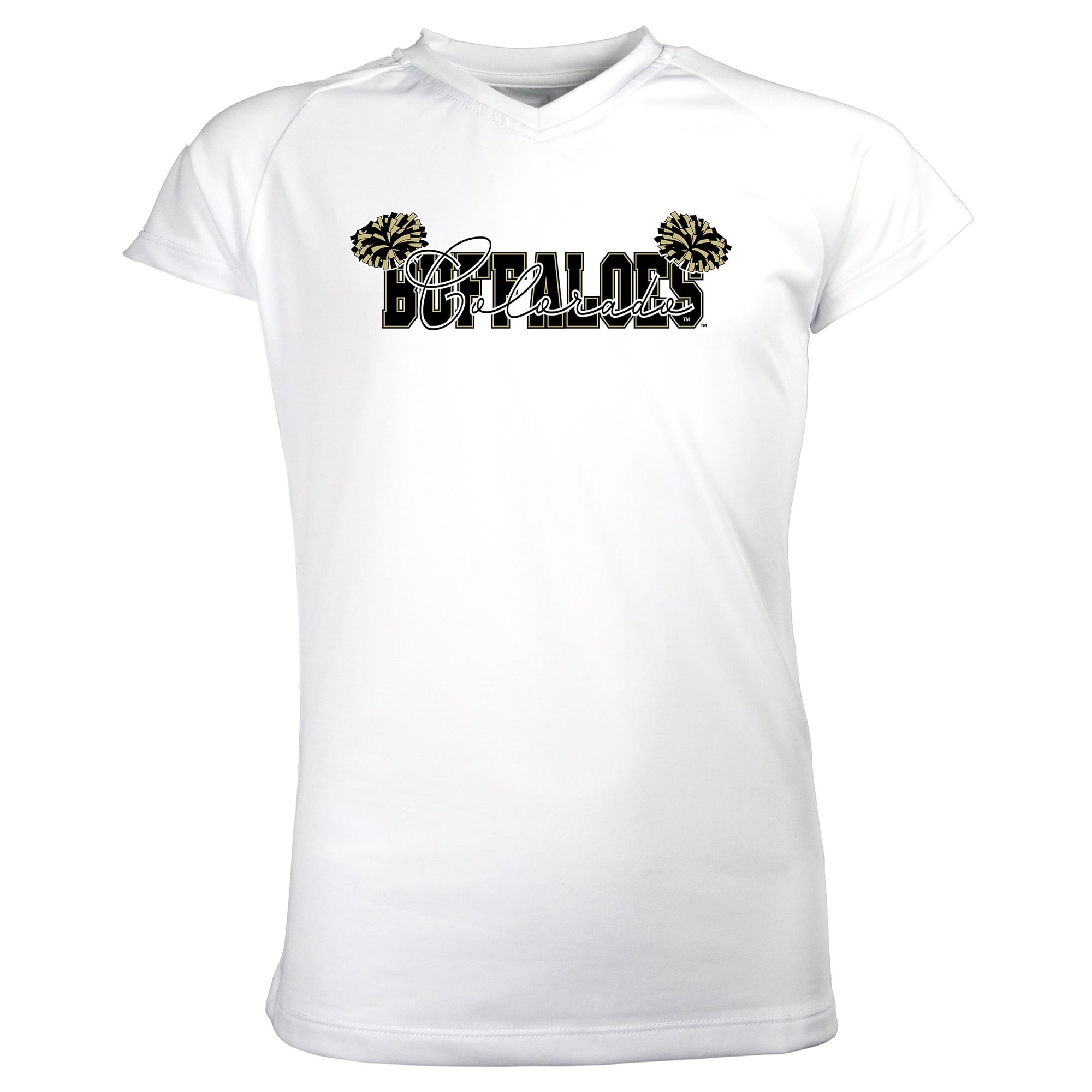 Colorado Buffaloes Garb Girls Youth Brittany V-Neck T-Shirt - White | Fanatics