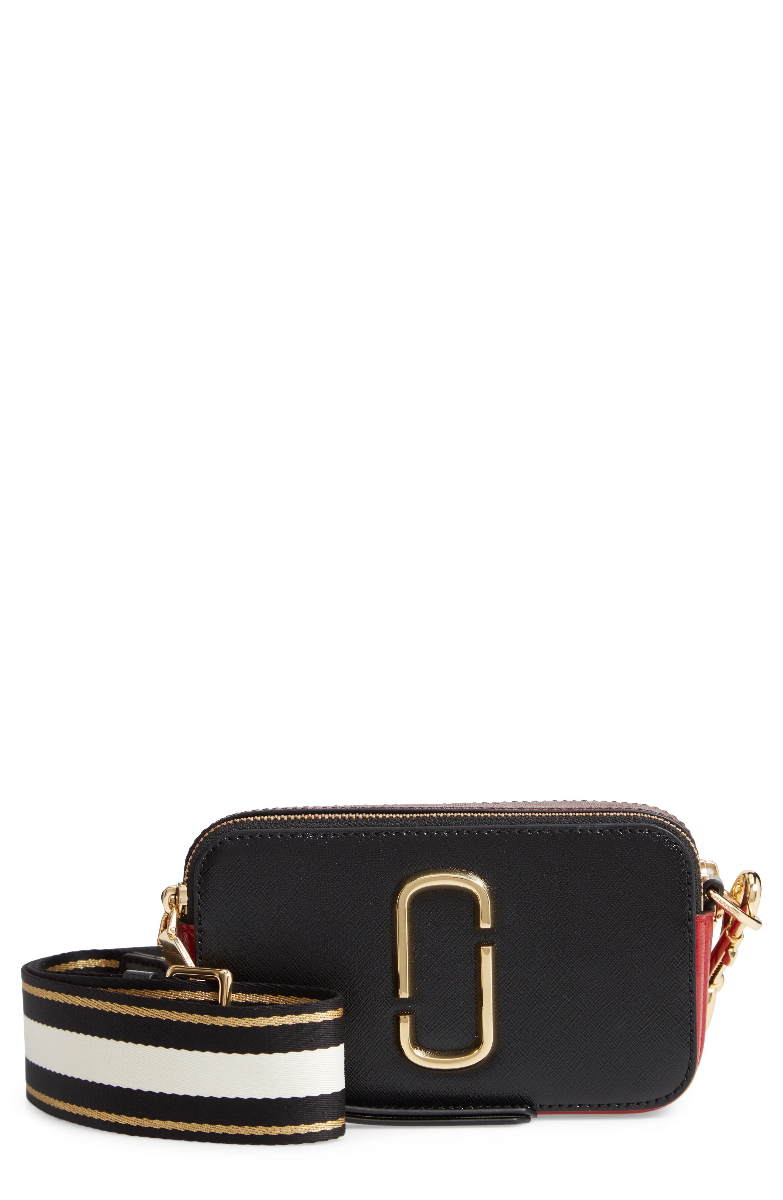 The Marc Jacobs The Snapshot Leather Crossbody Bag - Black | Nordstrom
