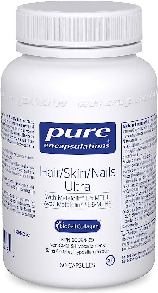 Pure Encapsulations - Hair/Skin/Nails Ultra - Hypoallergenic Supplement Supports Skin Elasticity,... | Amazon (CA)