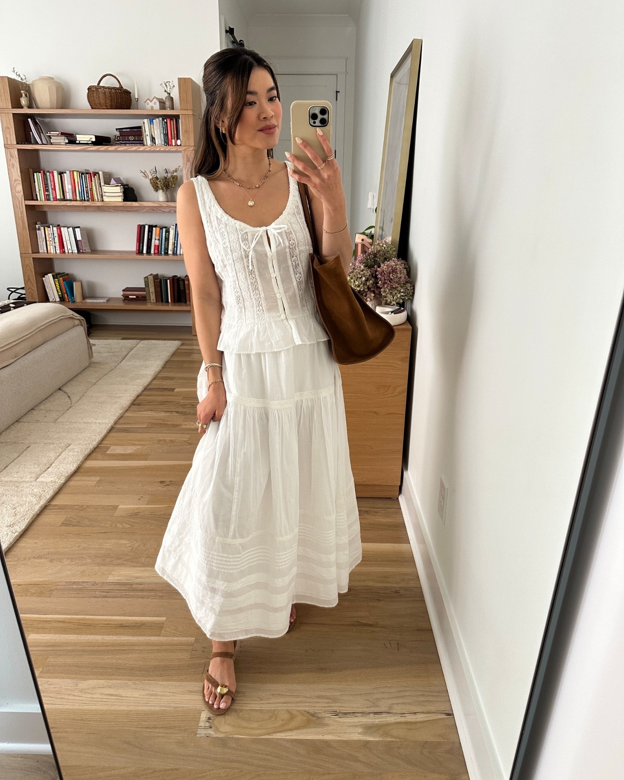 Sizing info:
•Top size XS
•Skirt size XXS petite 

petite fashion, get dressed with me, outfit inspiration, ootd, nashville outfit, Nashville influencer, petite style, vacation style, casual outfits, mom style, petite skirt, spring outfits, spring outfit info, spring skirt, spring outfit idea, spring top, spring bag, spring shoes, spring sandals, maxi skirt, white tank,  
@abercrombie 
 

#LTKPetite #LTKFestival #LTKSeasonal