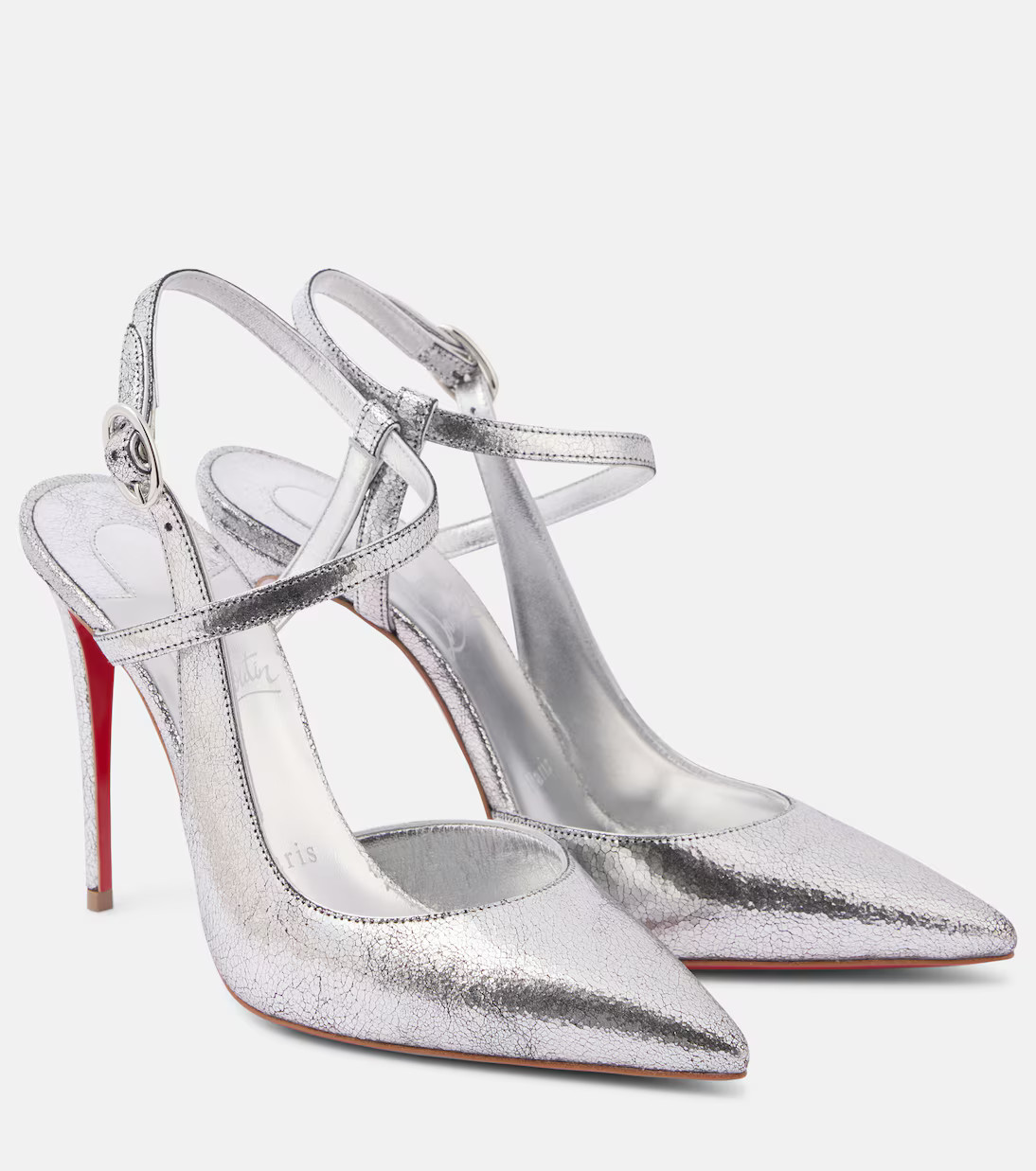 Jenlove 100 metallic leather slingback pumps | Mytheresa (US/CA)