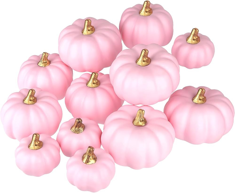 Artmag Artificial Pumpkins Bulk 12Pcs Assorted Sizes Harvest Lifelike Pumpkin Fake Foam Pumpkin f... | Amazon (US)