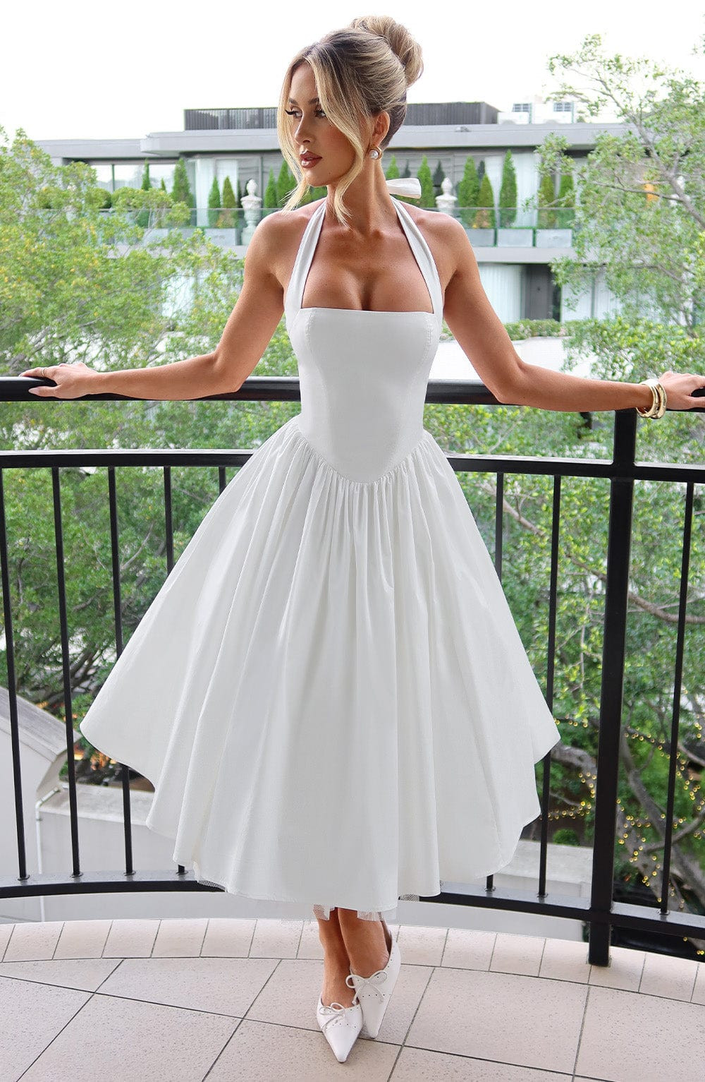 Cressida Midi Dress - Ivory | Babyboo (global)