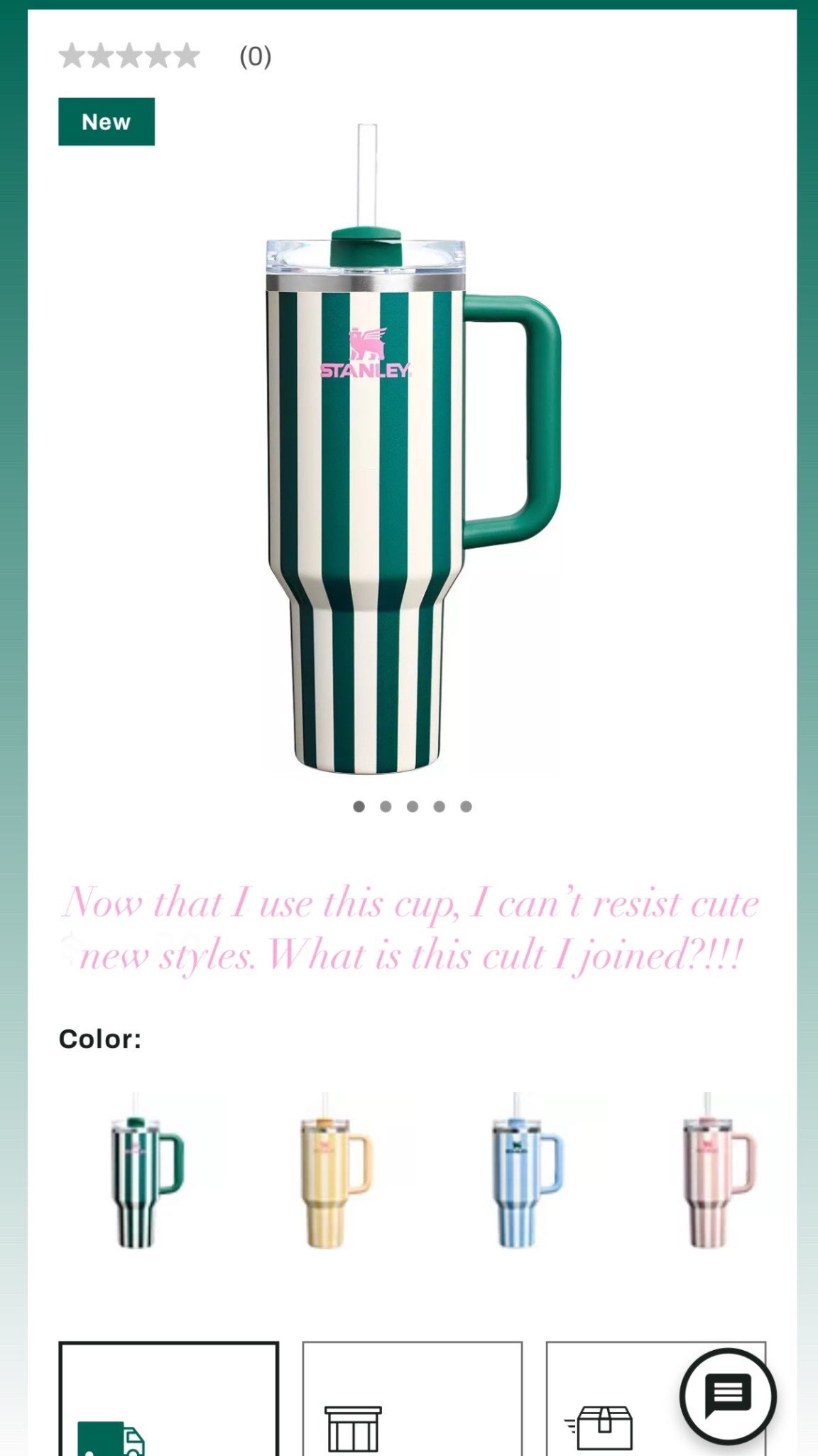 Went live at 12pm at Dicks Sporting Goods & Stanley.com 🩷💚