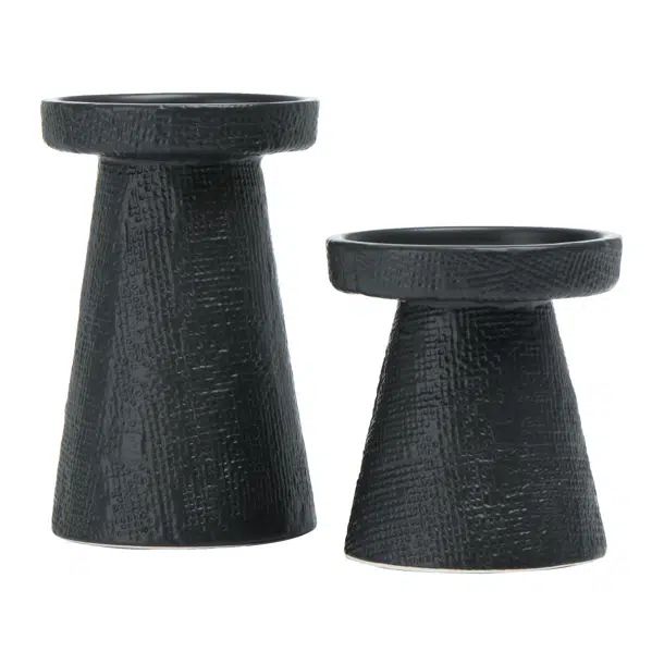 2 Piece Stoneware Table Top Candlestick Set | Wayfair North America