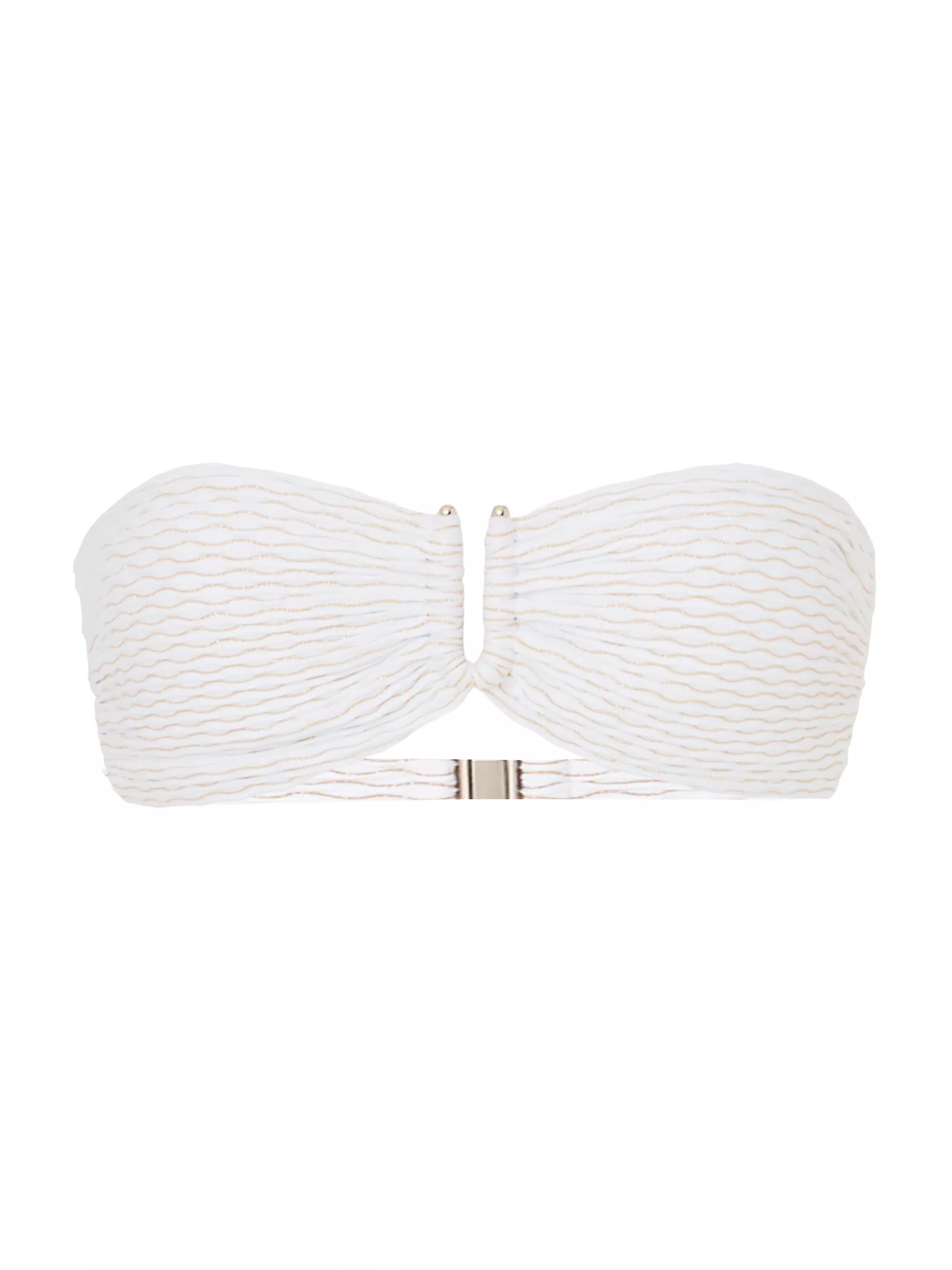 Verone Textured Waves Bandeau Bikini Top | Saks Fifth Avenue