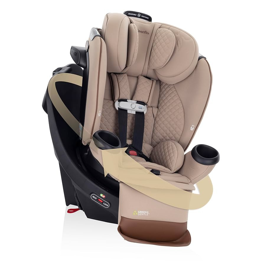 Evenflo Revolve360 Extend Convertible Car Seat with 360 Degree Rotation, Extended Rear-Facing, Forward-Facing, Booster Mode, and Secure Latch Install, Travertine | Amazon (US)