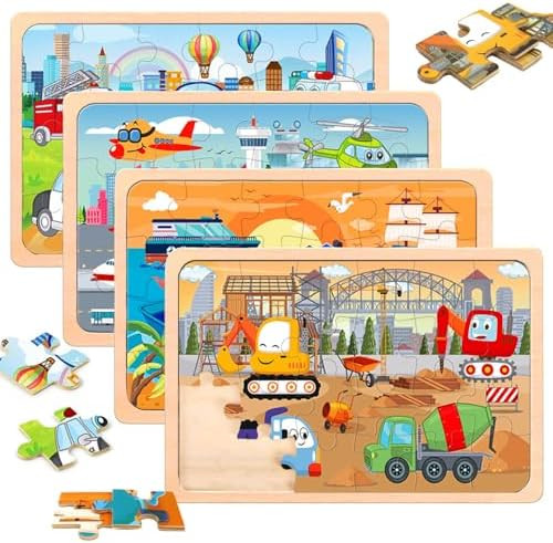 Puzzles for Kids Ages 4-6,24 Pieces Wooden Puzzles for Toddlers Ages 3-5 4-8 3 4 5 6 3-4 Year Old... | Amazon (US)