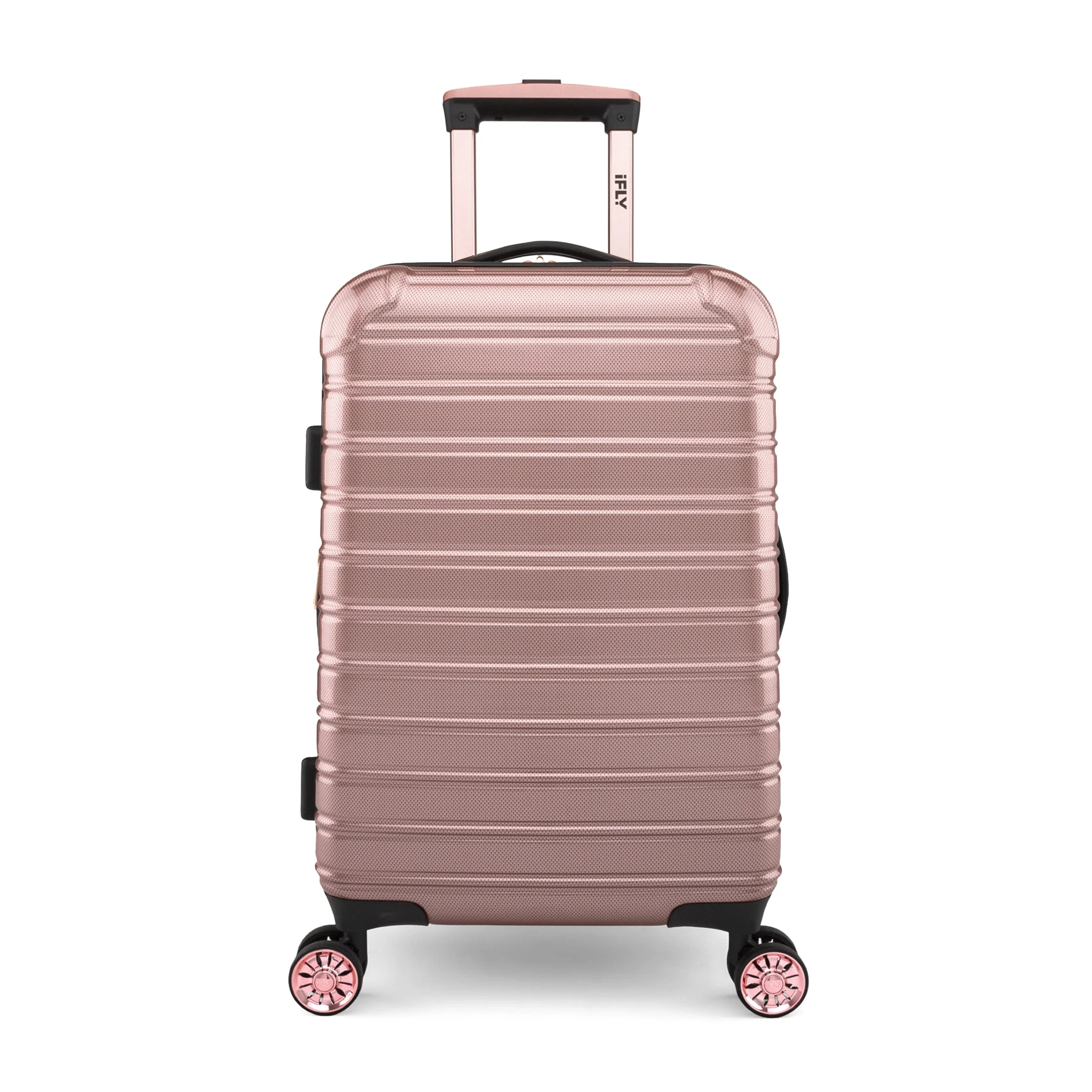iFLY Hardside Fibertech Luggage 20" Carry-on Luggage, Rose Gold | Walmart (US)