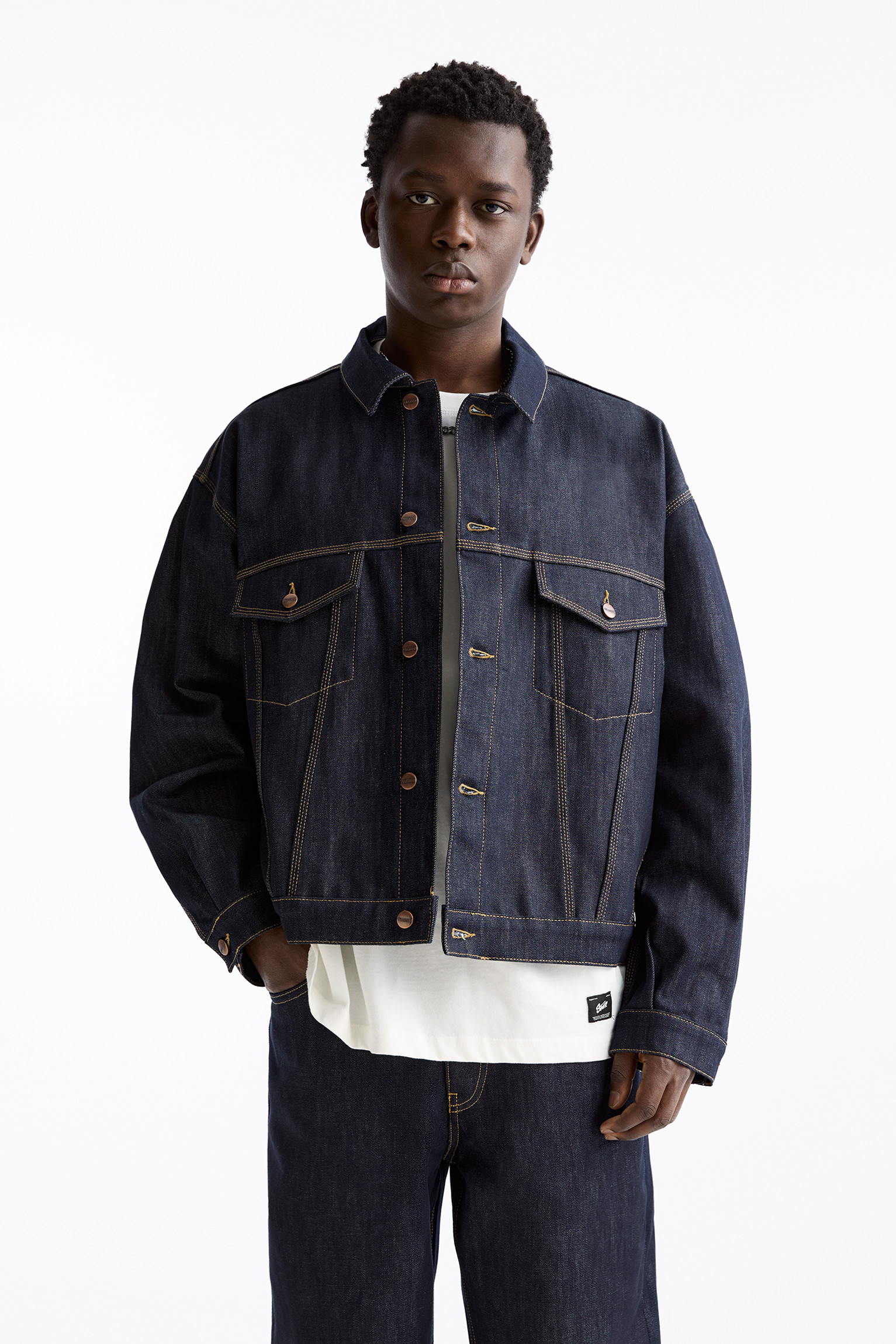Dark blue denim jacket | PULL and BEAR UK