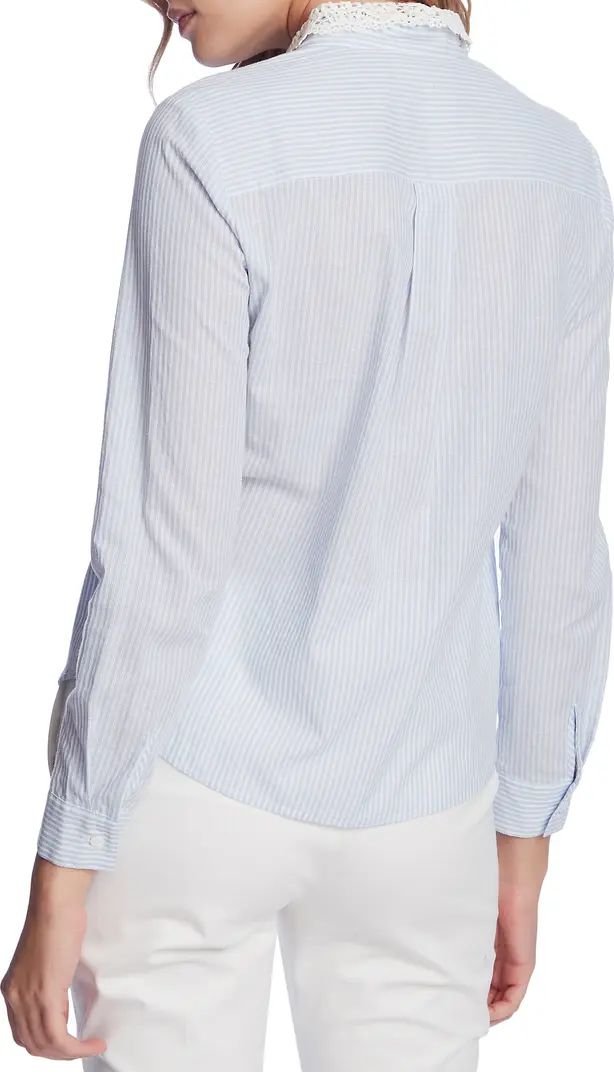 Court & Rowe Spring Stripe Lace Collar Shirt | Nordstrom | Nordstrom