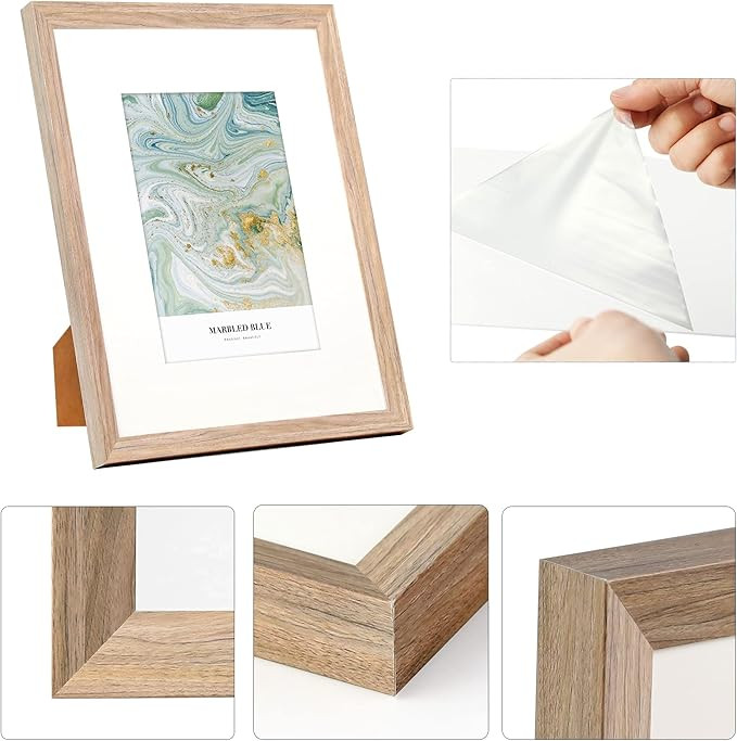 HOTURE Picture Frame Set Of 5, Display Pictures With Pad Or Without Pad, Suitable For Hanging Wal... | Amazon (US)