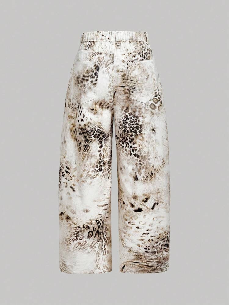 White leopard jeans | SHEIN