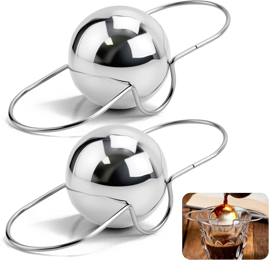 Upgrade 2 Pack Espresso Frozen Ball for Espresso Coffee, Stainless Steel Espresso Chilling Ball E... | Amazon (US)