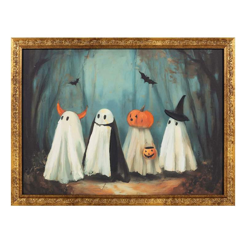 Trick or Treat Ghost Canvas Wall Art, 16x12 | At Home