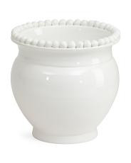 handmade in italy 10.5x10.75in dotted edge ceramic planter | TJ Maxx