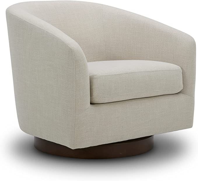 CHITA Swivel Accent Chair Armchair, Round Barrel Chair in Fabric for Living Room Bedroom,Linen | Amazon (US)