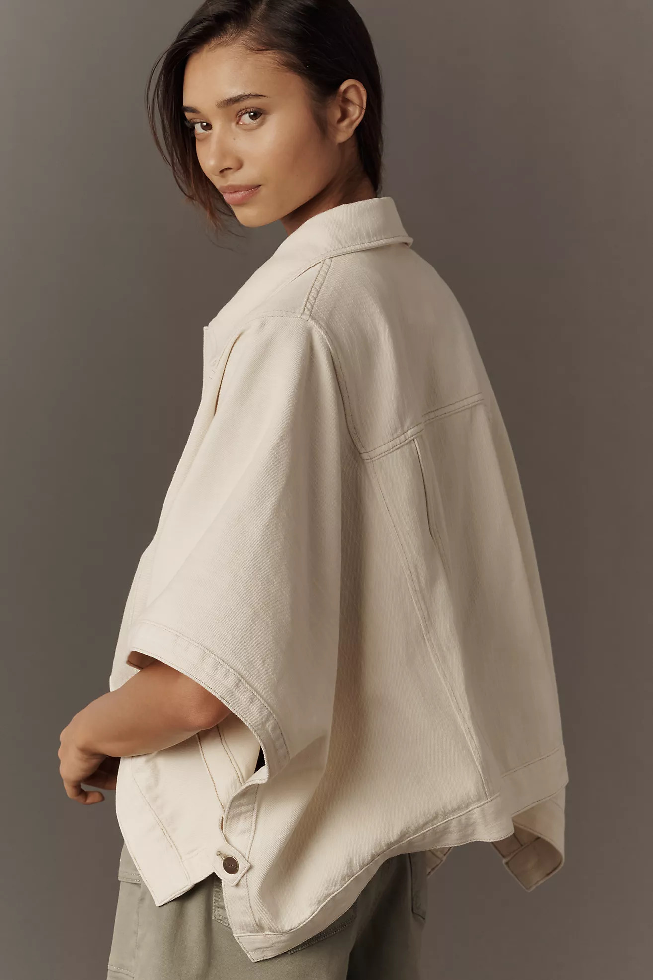 Pilcro Weston Cape Denim Boyfriend Jacket | Anthropologie (US)