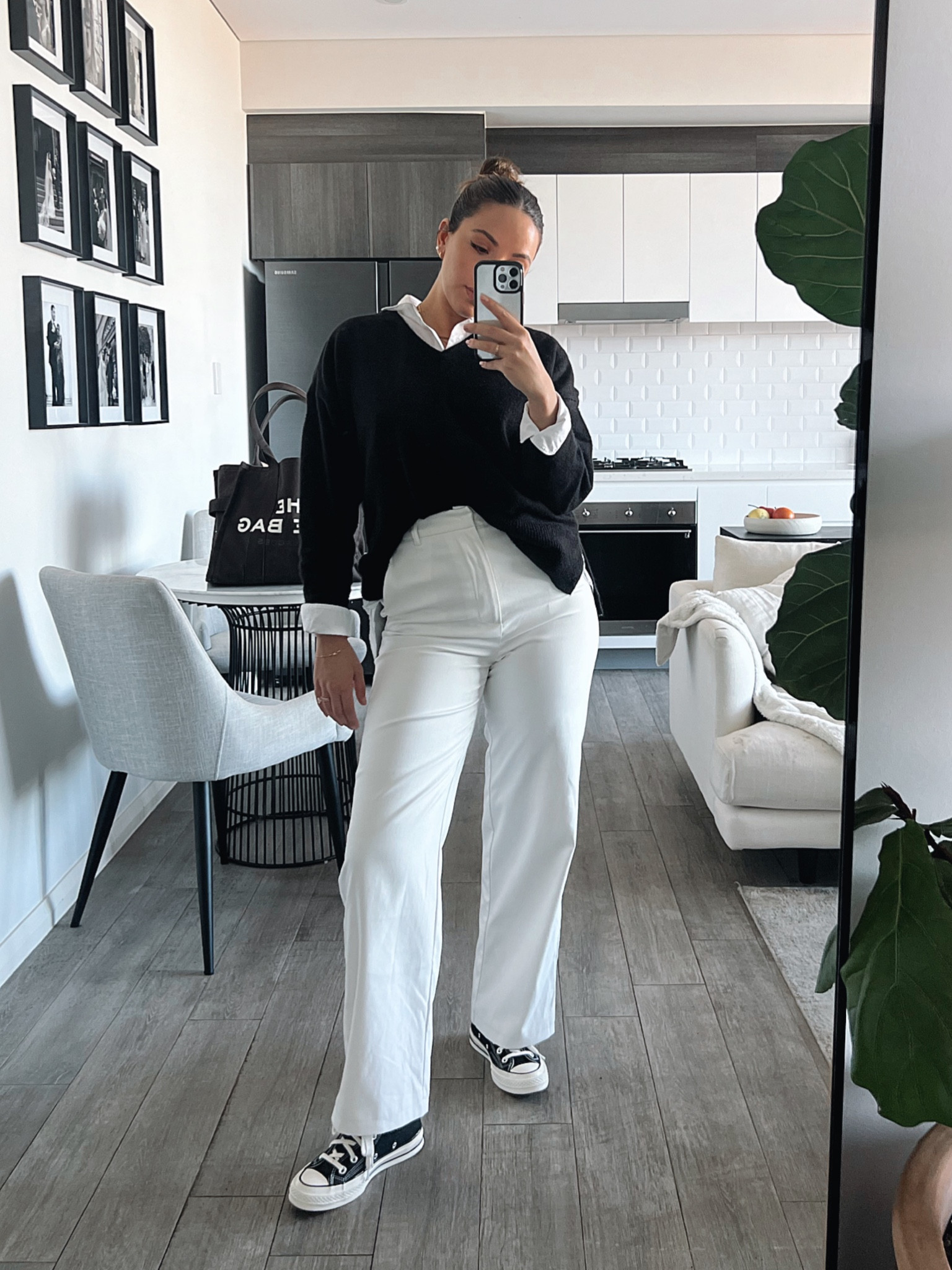 Classic black and white workwear look

White tailored pants, black jumper, smart casual, workwear, capsule wardrobe, staple pieces, winter style

#LTKSeasonal #LTKaustralia #LTKfit