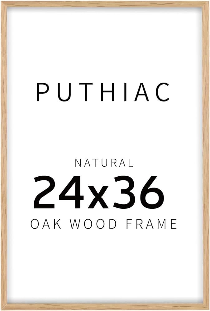 puthiac 24x36 Oak Wood Picture Frames -24"x36" Poster Frames for Wall, 24x36 Picture Frames for W... | Amazon (US)