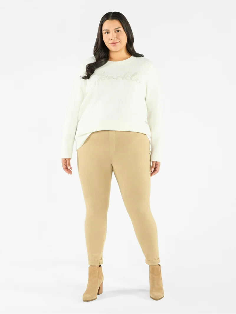 Terra & Sky Women's Plus Holiday Talking Sweater, Midweight, Sizes 0X-4X | Walmart (US)