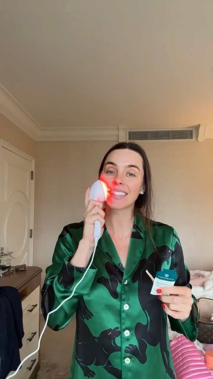 Get ready with me this morning. Linked my full skincare routine and my Barbie blanket in white