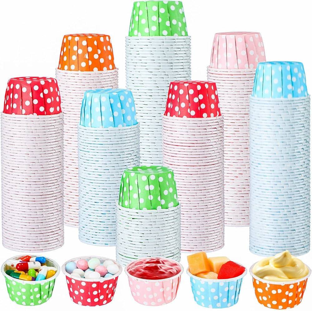 Nuogo 500 Pcs 1.5 oz Disposable Souffle Cups Mini Paper Taster Cups Small Condiment Cups Sample C... | Amazon (US)