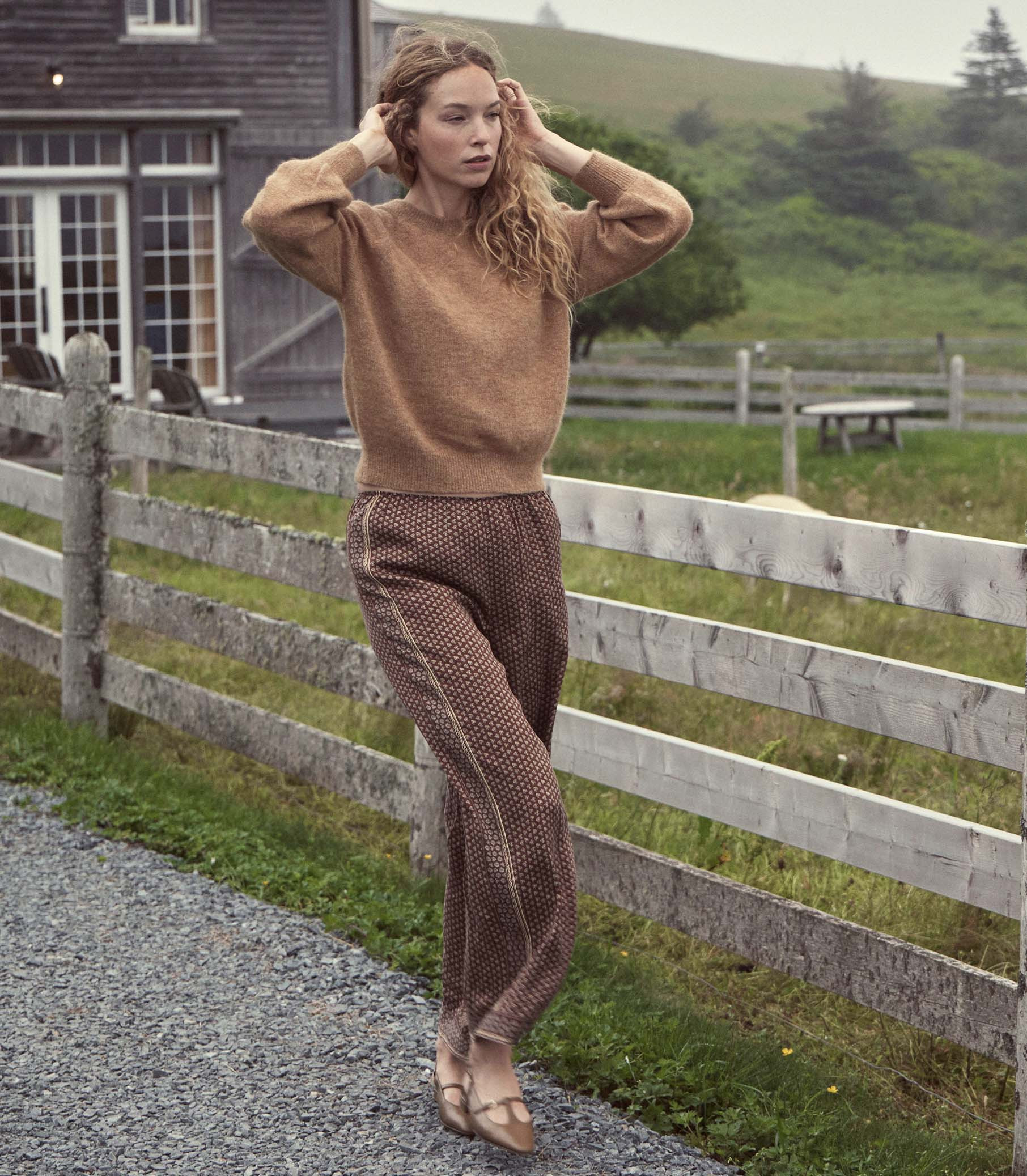 Cacilda Pant - Terre Marche Foulard | DÔEN | DOEN