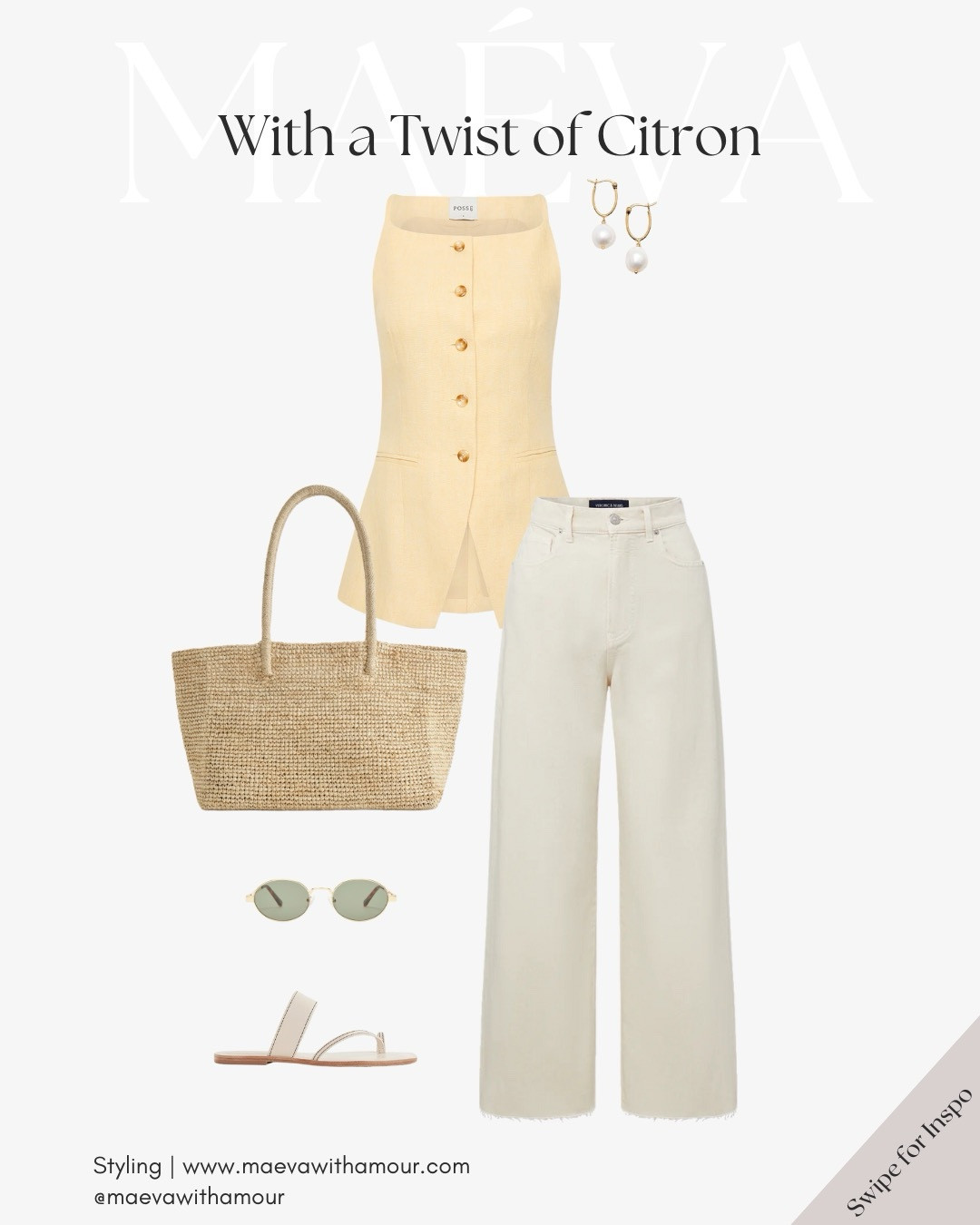 5 sunny looks, with a twist of citron 🍋 This soft, butter yellow is everywhere this season: fun, chic, and easy to wear! From tailored vests to breezy linen, I styled 5 outfits around this standout shade, perfect for warm days and timeless wardrobes! ✨

❤️ Adore these looks? Comment SHOP to receive a DM with the link or head to the link in bio to shop the looks & more! 

👉 Save & Follow to discover French-inspired style and wardrobe tips, designed to elevate your everyday fashion!

With Amour, M.

#butteryellow #capsulewardrobe #frenchstyle #summeroutfit #styleguide #styleinspo summer outfits, sandals 

#LTKSummerEdit #LTKSeasonal #LTKTravel