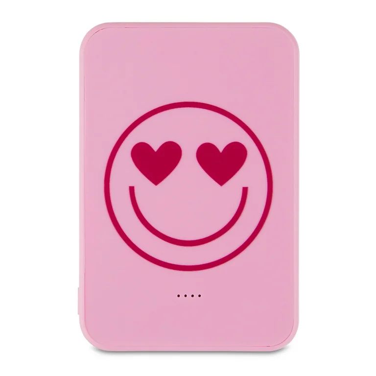 Valentine's Day Smiley Face Pink Power Bank - Way to Celebrate - Walmart.com | Walmart (US)