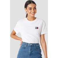 Tommy Jeans Tommy Jeans Badge Tee - White | NA-KD UK