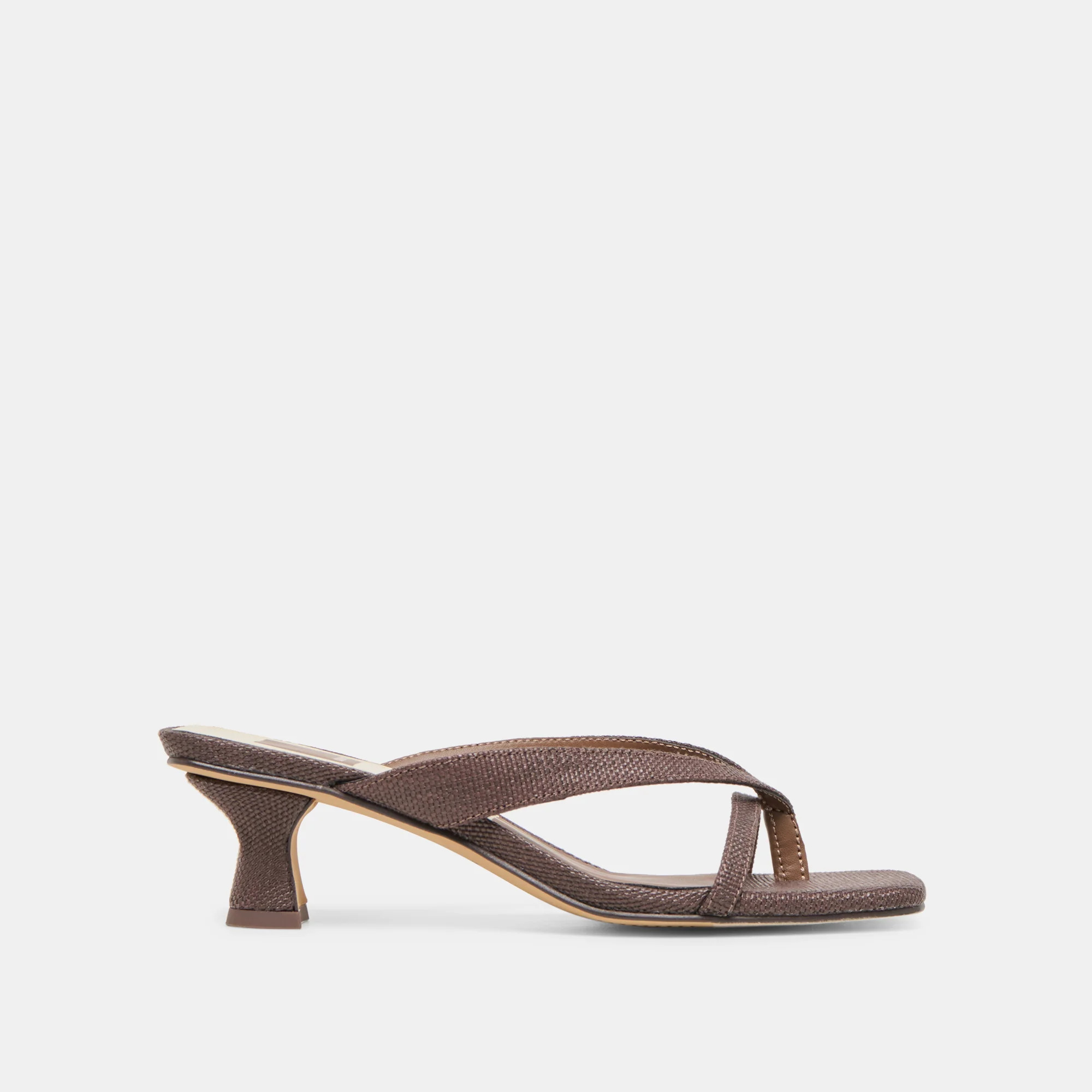 Brevel Heels in Chocolate Raffia Size 8 By Dolce Vita | DolceVita.com